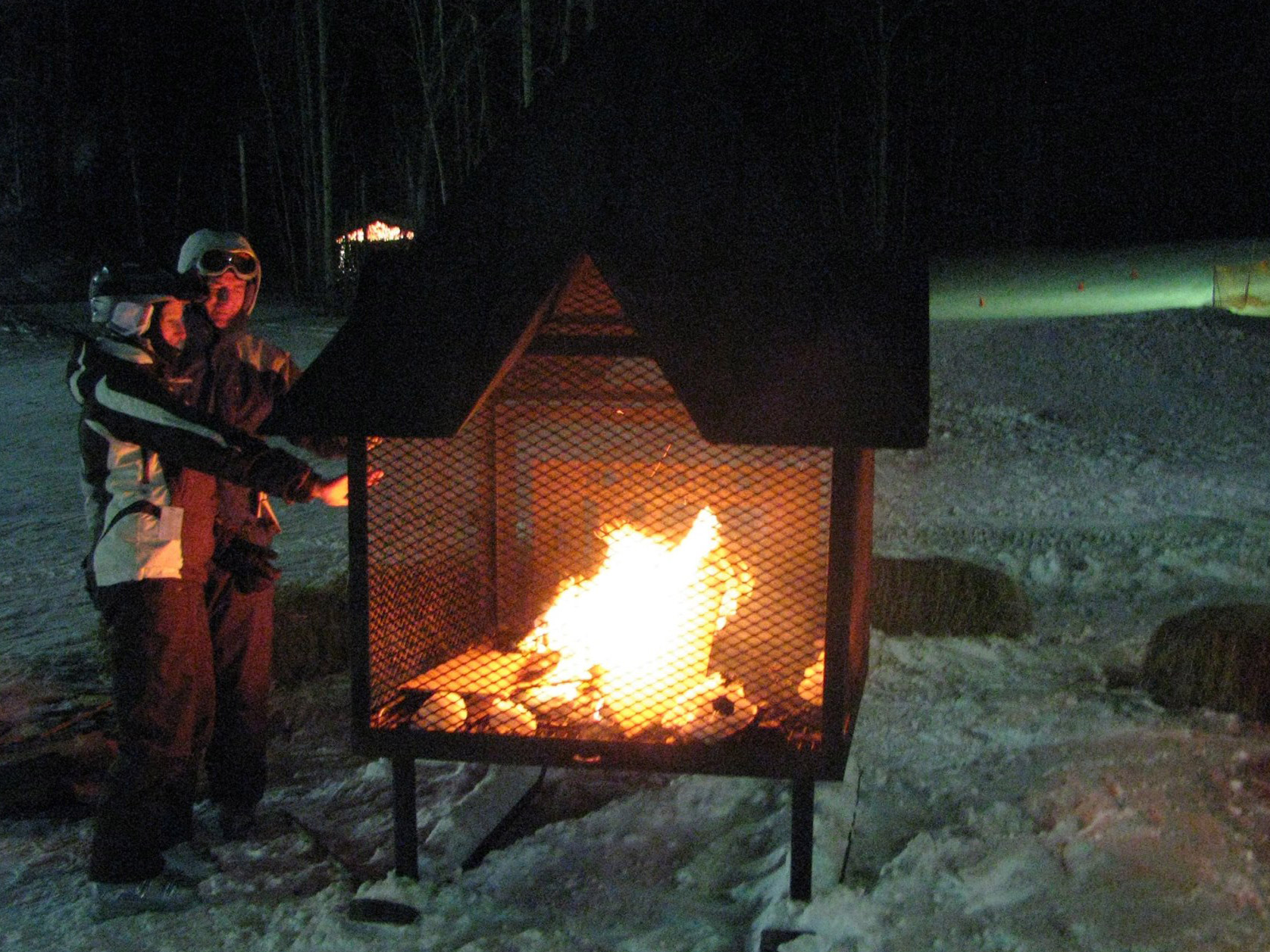 Feu extérieur soirée - Après-ski